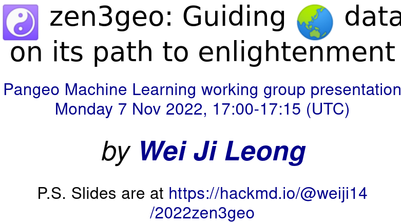 zen3geo: Guiding Earth Observation data on its path to enlightenment